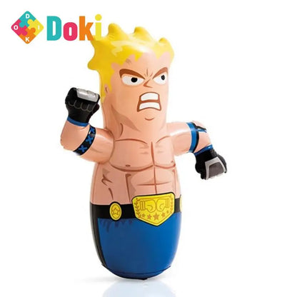 DokiToy Original 44672 Funny Doll Tumbler Inflatable Toy Red Wrestling Yellow Boxing Kids Toys Hot Plastic Toys New 2023