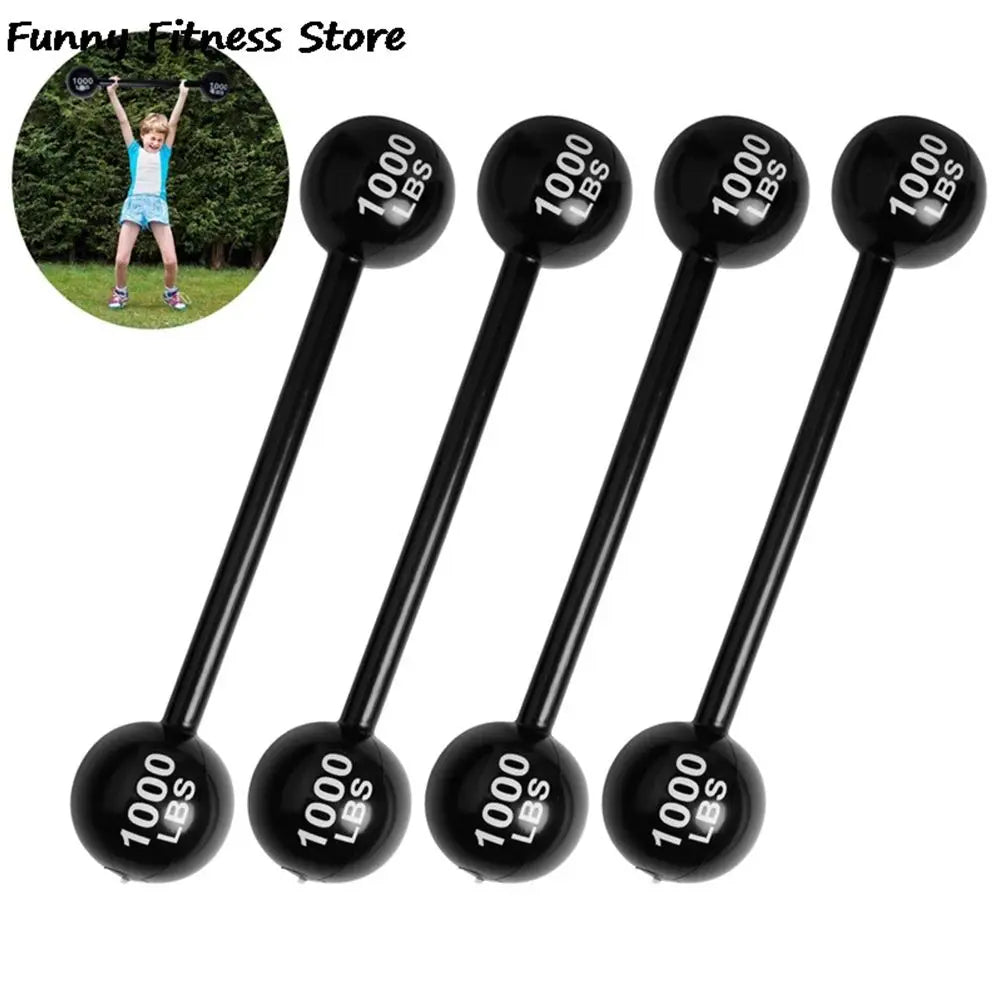 Decoration Parent-child iInteraction Fun Game Barbell Event Game Props Inflatable Barbell Simulation Gym Funny Toys