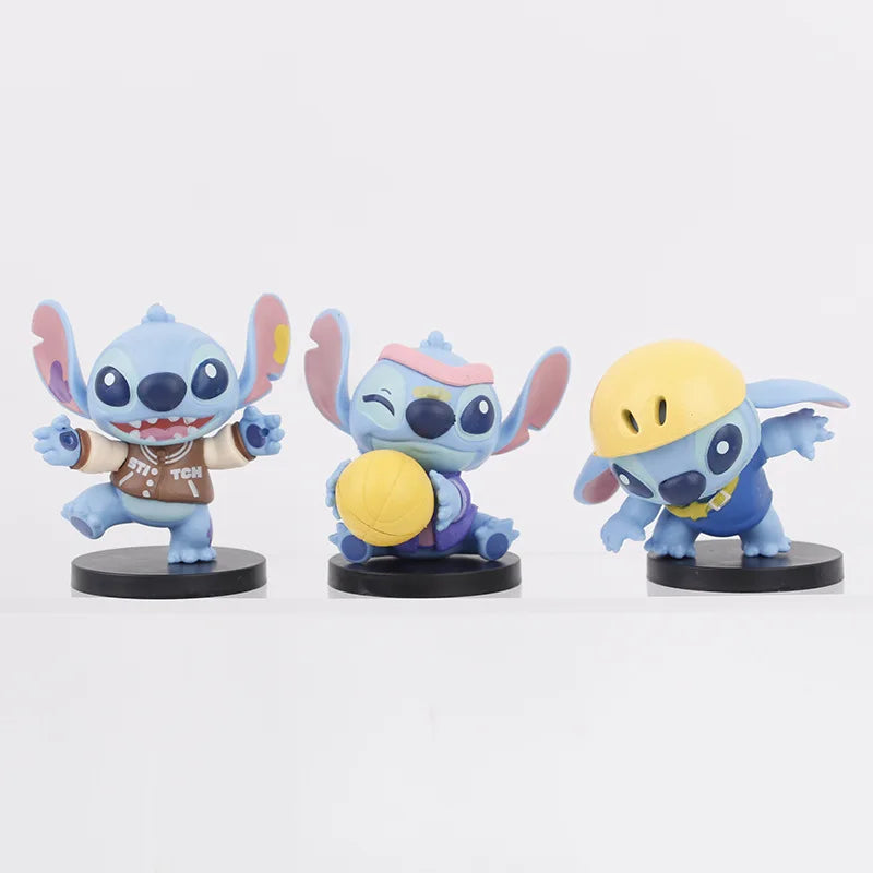 6pcs/set Stitch Fashion PVC Figure Collectible Model Toys for Children 8cm