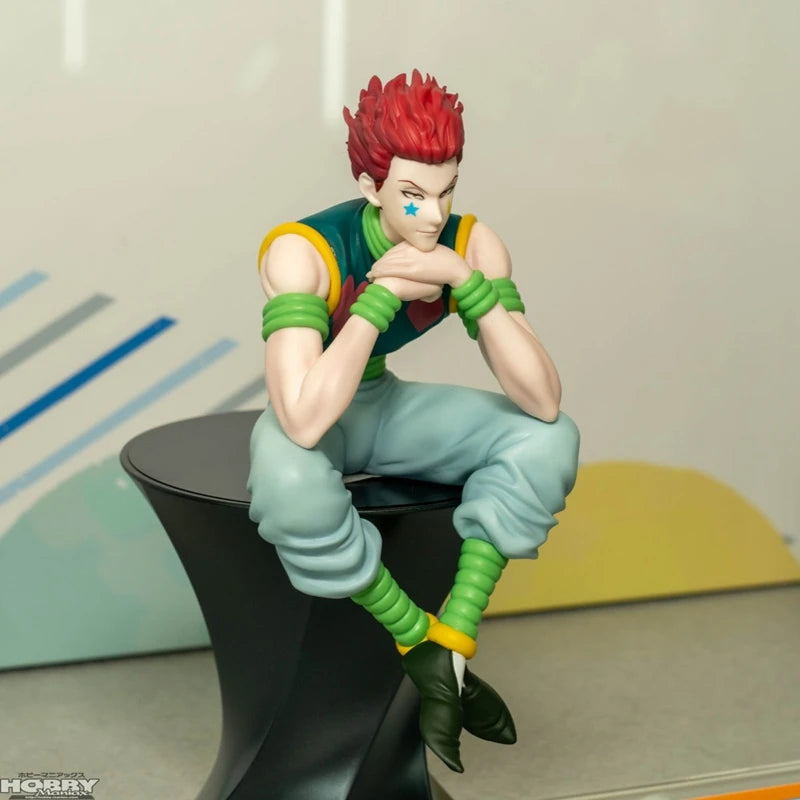 Figurine d'anime Hunter×Hunter 14 cm Figurine d'action de la troupe fantôme Hisoka Noodle Stopper Décoration de chambre Noodle Stopper PVC Modèle Jouets