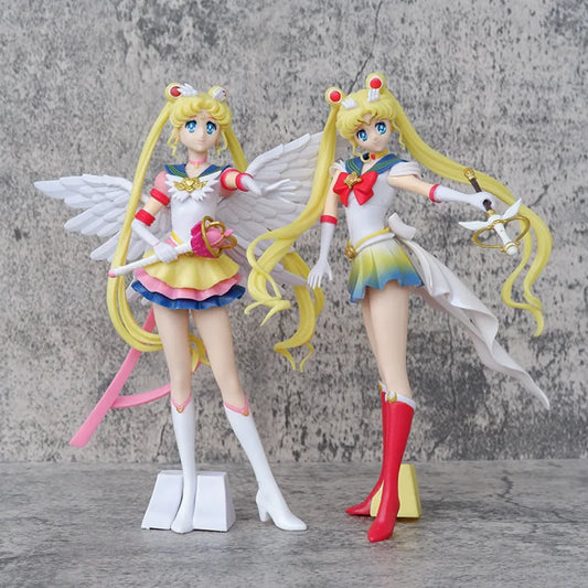 Figurine d'anime Sailor Moon Tsukino Usagi Eternal Tiare PVC Gâteau Ornements Poupée Collection Jouets Tsukino Usagi Action Figurine Modèle