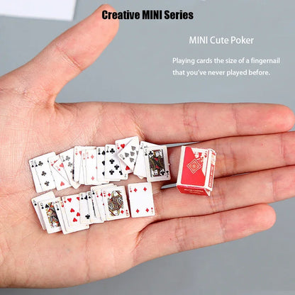 Jeux de mini poker, poker pour pouce, cartes de poker de voyage, parodie de petits jouets, accessoires de jeu multijoueur de bureau