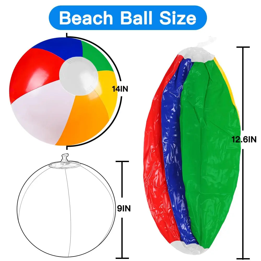 Ballons de plage gonflables 12"/20" avec pompe à air, jeux d'eau pour piscine, jouets pour enfants, fête d'été sur la plage, fournitures de bain, décoration