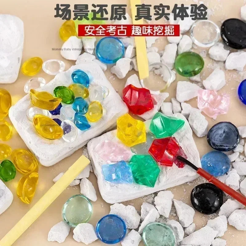 Dig Kits for Kids Educational Toy Crystal Mining Archaeology Excavation Dig Gem Stones Children STEM Learning Gifts