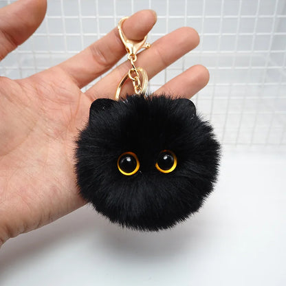 Lindo llavero de gato de peluche, muñeco de dibujos animados, juguete colgante, llavero para mujeres y niñas, adorno para bolso, llavero de coche, regalos para niños, accesorios