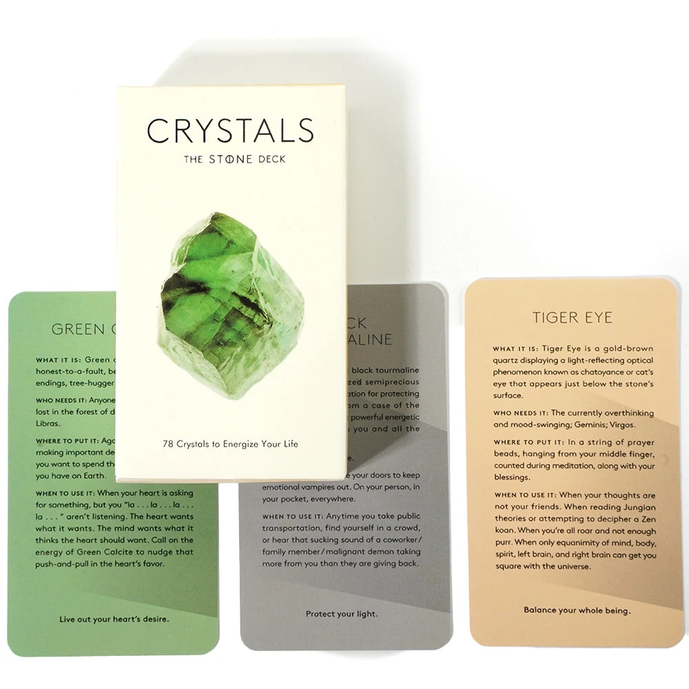 Crystals The Stone Deck 78 Crystals To Energize Your Life Crystals And Healing Stones For Beginners