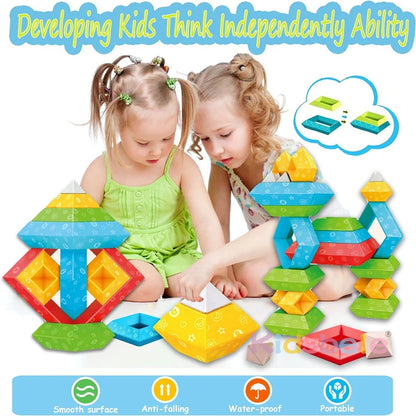 Building Blocks Stacking Toys For Children Montessori Kids 30Pcs Preschool Educational Baby Sensory Toys Christmas Pyramid Gifts