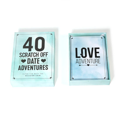 40 Fun and Romantic Scratch Off Date Adventure Ideas Card Game for Boyfriend Wife Husband Perfect for Date Night