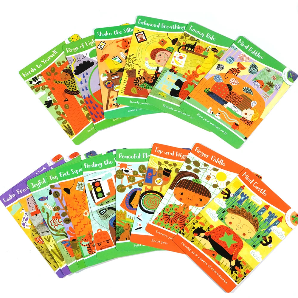 Mindful Kids 50 activités de jeu de cartes de pleine conscience pour la gentillesse, la concentration et le calme 50 jeux créatifs de pleine conscience