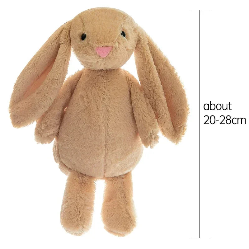 Conejo de peluche de 30 cm, bonito juguete de peluche, compañero de sueño para bebés, conejo de orejas largas, regalo para niños