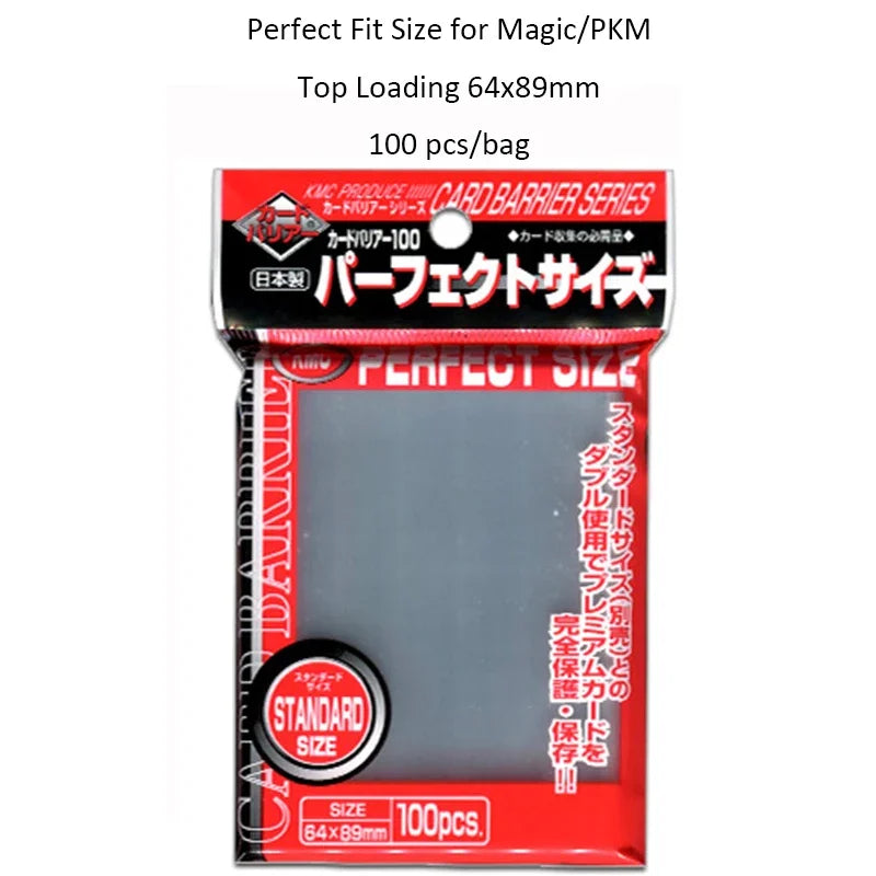 64x89mm Protection de carte Barrière Jeu de société Japonais Protecteur Carte à collectionner PKM Super Hard Perfect Fit Standard Transparent Extérieur