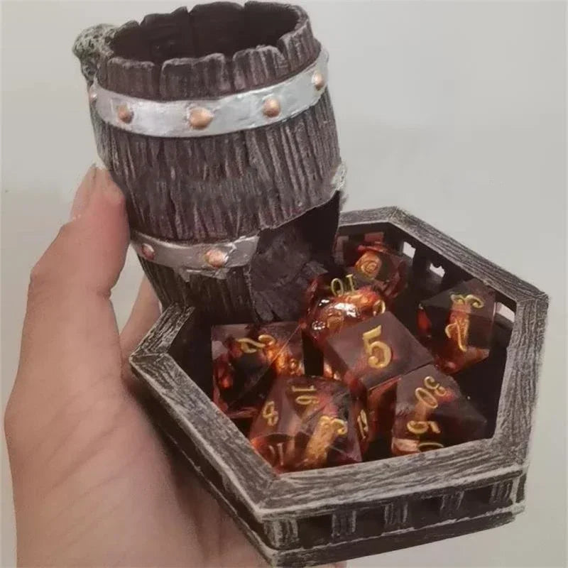 Dice Tower for DND Game Resin Crafts Viking Style Dice Tower Tabletop Ornament Dice Rolling and Tabletop Game Accessories