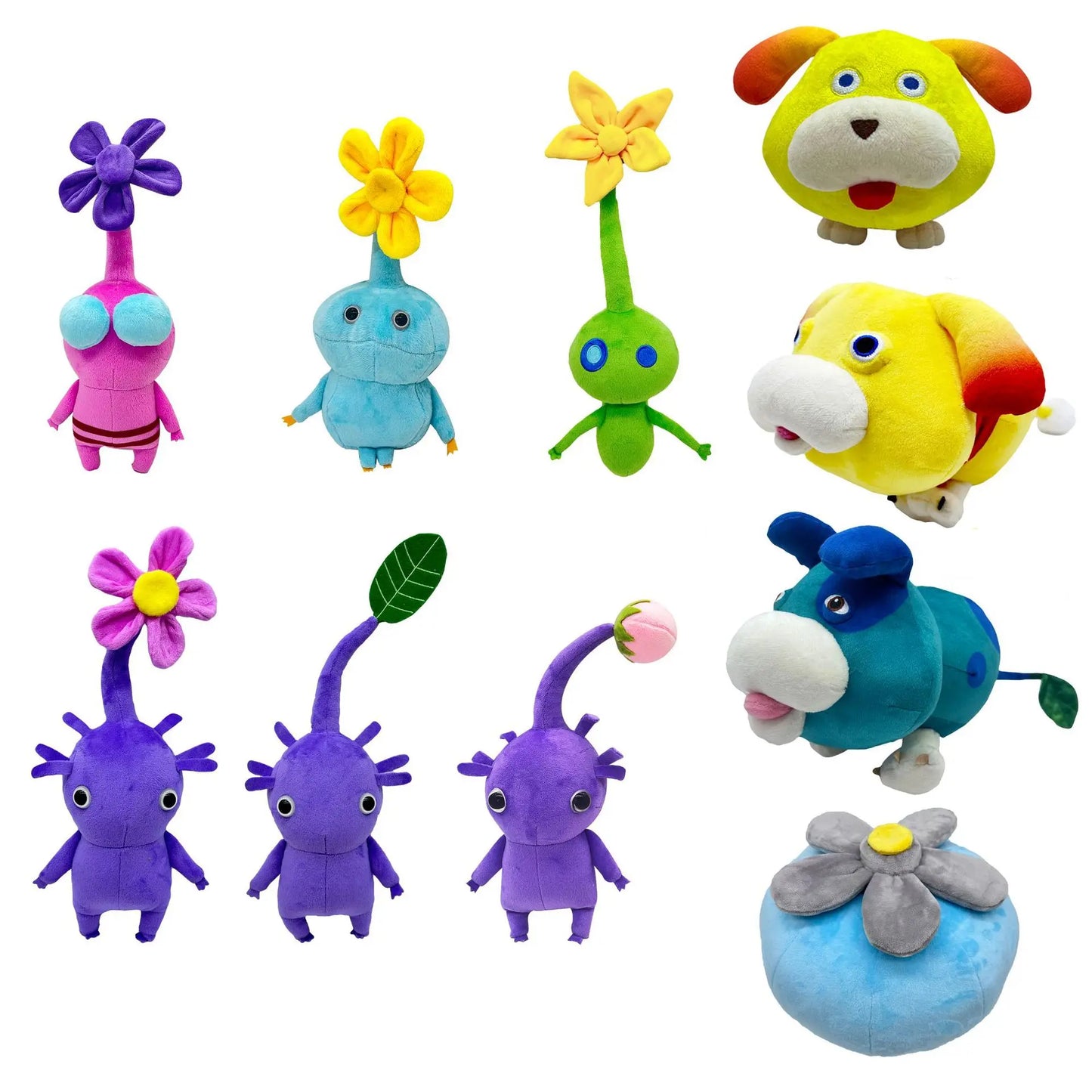 Peluche Pikmin Ice et Oatchi, adorables créatures ressemblant à des plantes pour s'amuser et collectionner. Poupée en peluche douce pour enfants et adultes