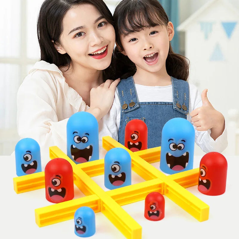 Jeu de société Tic-Tac Toe Puzzle jouets pour fête jeu de famille Compétition interactive parent-enfant cadeaux d'anniversaire pour enfants jeux