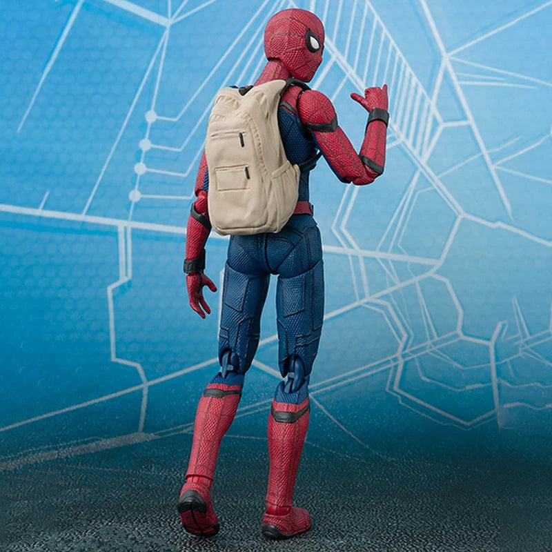 Figurines de Spider-Man: Homecoming de Shf Avengers, modèle mobile, figurine d'action Marvel Peter Parker, jouets de collection en PVC pour cadeaux pour enfants