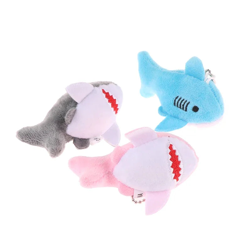 Porte-clés en peluche en forme de requin mignon, pendentif, dessin animé, animal de l'océan, petit requin, doux, en peluche, porte-clés, breloques pour sac à dos, décoration de sac, cadeau