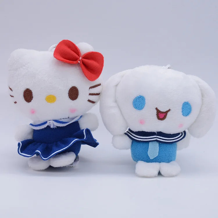 Lot de 10 jouets en peluche Kuromi, pendentif fantaisie Cinnamoroll, accessoires de sac, porte-clés, pendentif de voiture, cadeau de Saint-Valentin