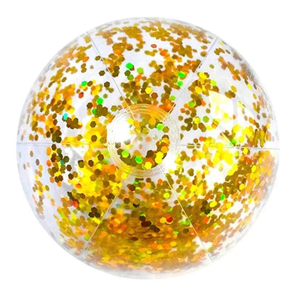 Ballon de plage gonflable à paillettes de 16 cm, boule d'eau d'été, jouets de plage à paillettes pour la plage, la piscine, jouets de fête pour enfants et adultes