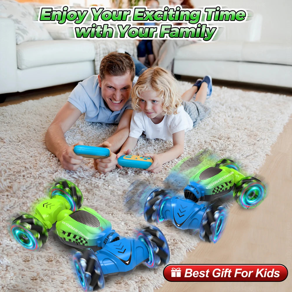 Voiture télécommandée 2,4 G RC Drift 4WD Gesture Radio Véhicule tout-terrain RC Stunt Twist Climbing Car Jouets pour enfants Garçons Cadeau d'anniversaire