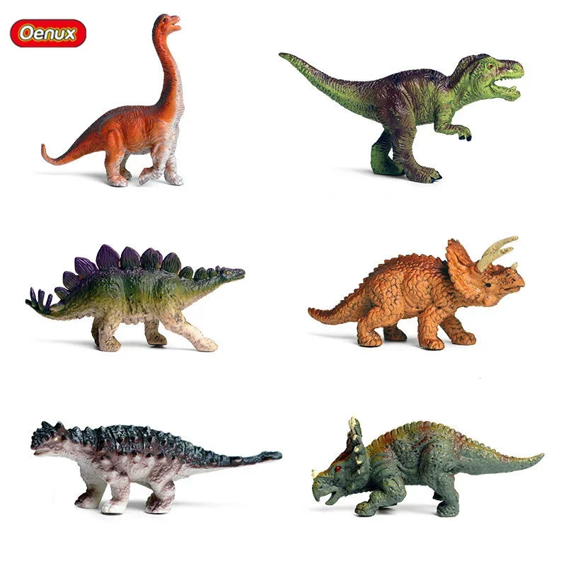 Figuras de acción de dinosaurios de PVC sólido de Mini Jurassic Stegosaurus Saichania 2024, modelo mundial de animales, colección de juguetes para niños