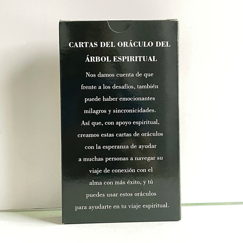 Cartas del oráculo de la telepatía del árbol español, baraja de tarot de adivinación y profecía con significado en ella Palabras clave Taro 56 cartas