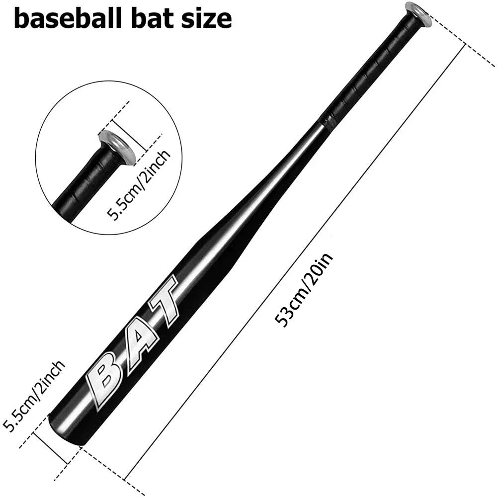 Bate de béisbol y guante de softbol de aluminio engrosado de 20 a 25 pulgadas, cinco colores, para la familia, defensa personal, deportes al aire libre