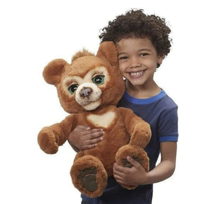 NOUVEAU 25cm Ours Curieux Jouet En Peluche Interactif Ours Mignon Jouet En Peluche Ours Chargé Mignon Cadeaux Jouets