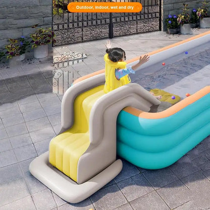 Toboggan aquatique gonflable pour enfants, jouet de natation, amusant, extérieur, anti-basculement, pour piscines creusées ou hors sol