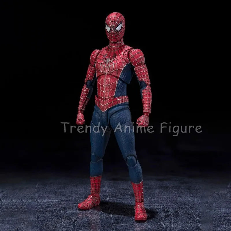 CT Spider-Man Action Figure SHF Tobey Maguire Figurine No Way Home Spiderman The Friendly Neighborhood Figure Movable Model Toys