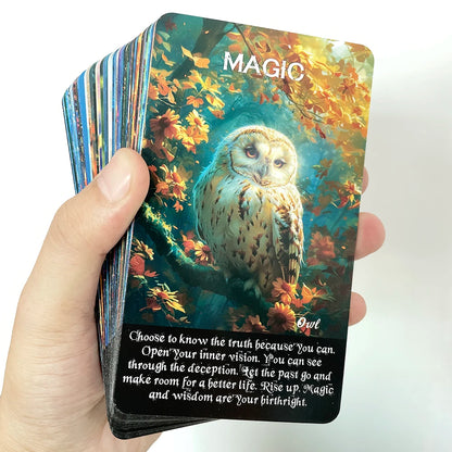 Belles cartes de tarot, cartes Oracle des animaux spirituels, message des animaux, jeu de taro avec mots-clés, jouets de divination, 12x7cm