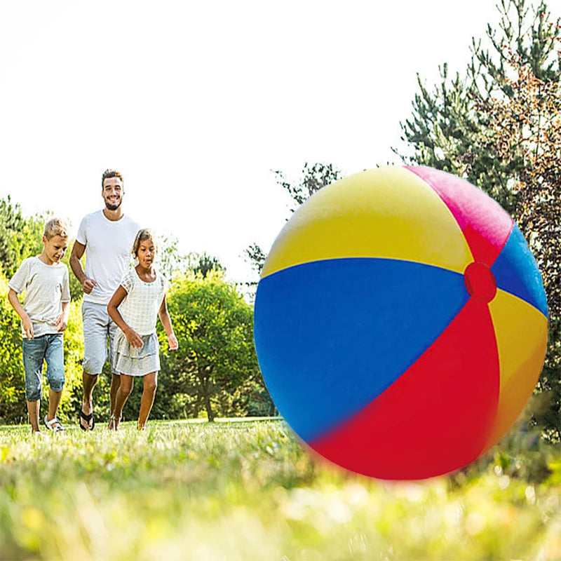 Juguetes inflables de PVC engrosados, juego de agua al aire libre, parte de césped, pelota de fútbol, ​​pelota de deportes divertida para jardín de infantes, pelota de fútbol de playa