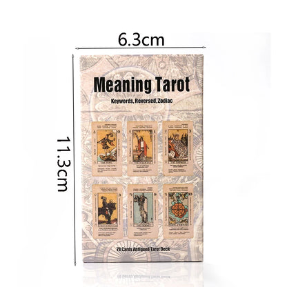 Signification des cartes de tarot avec signification dessus Mot-clé du tarot pour débutant Jeu de tarot ancien Apprendre le tarot 78 cartes