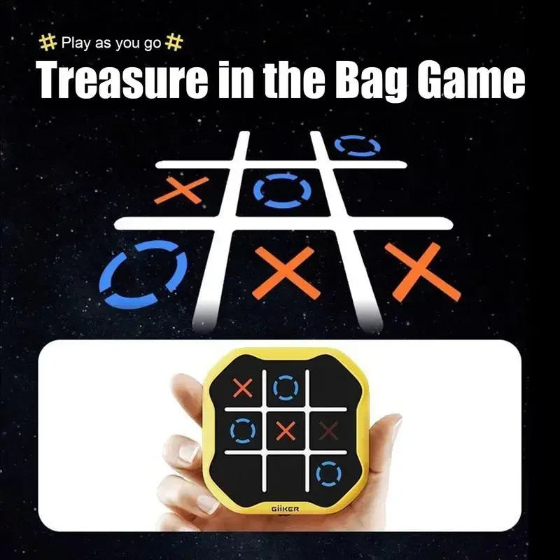 Classic Tic Tac Toe Games Handheld Puzzle Game Console For Kids Gift Travel Gathering Puzzle Board Game Console Fingertip Toy