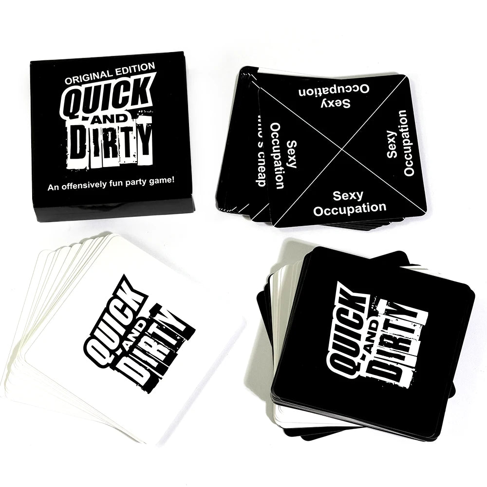 Juego de cartas Quick And Dirty, 70 piezas. Un juego divertido y ofensivo. Juego de comedia social y divertido. Dirty Minds Nights Friends. Juego de cartas divertido para fiestas.