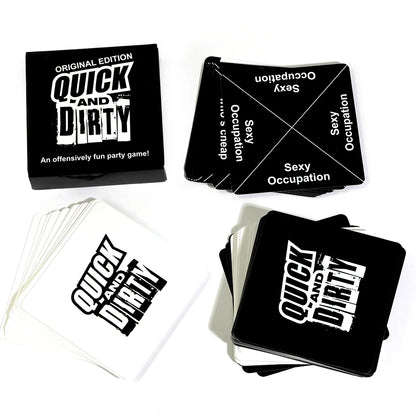 Juego de cartas Quick And Dirty, 70 piezas. Un juego divertido y ofensivo. Juego de comedia social y divertido. Dirty Minds Nights Friends. Juego de cartas divertido para fiestas.