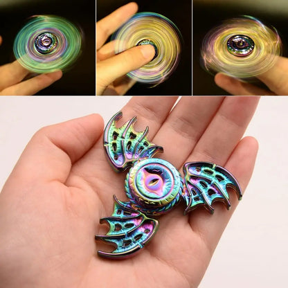 Dragon Wings Eye Tri Fidget Spinner Metal Hand Spinner Low Noise High Speed Focus Toy with Steel Self-Lubricating Bearing