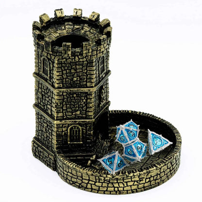 Bandeja para dados DND con forma de castillo hueco, torre para dados, accesorios para juegos de mesa de mazmorras y dragones, regalos de Navidad para jugadores de dados