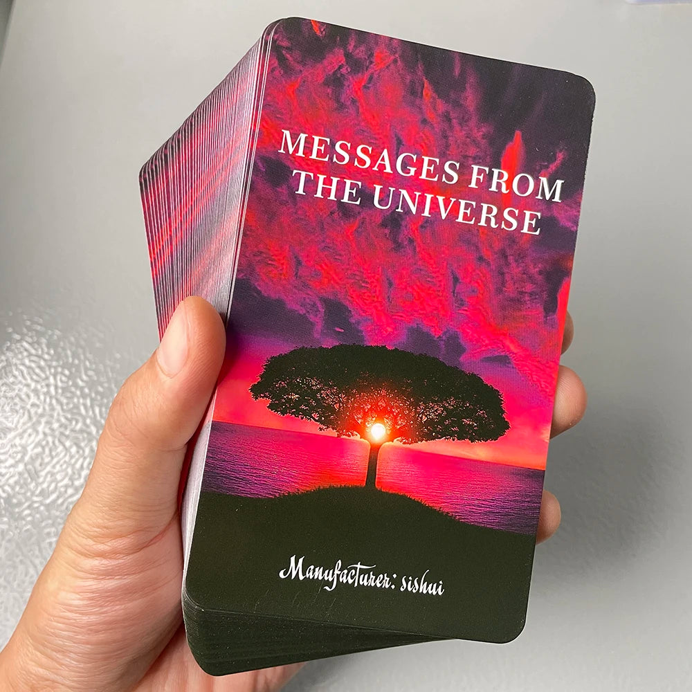 Message de l'Univers Cartes Oracle 54 Jeux avec Mots-clés Tarot en Boîte Prophète Prophétie Divination Version Anglaise