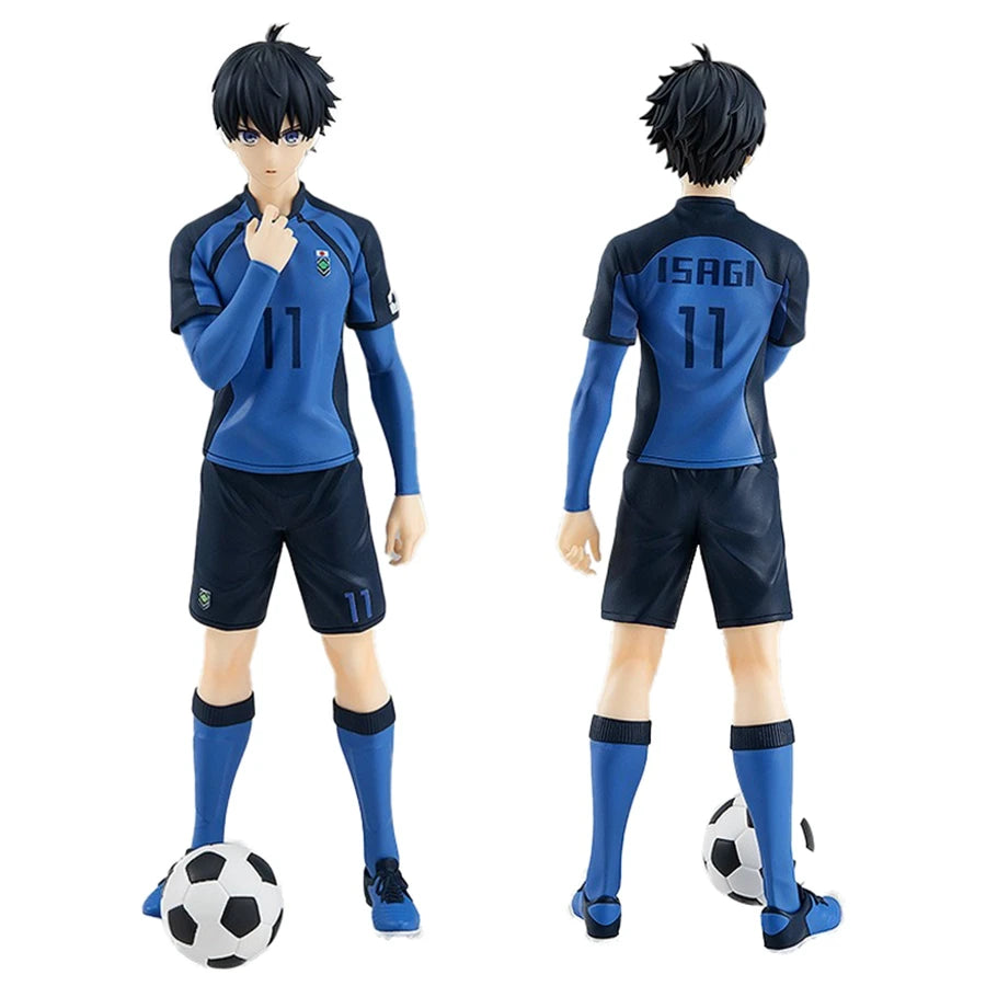 Figurine d'anime Blue Lock de 17 cm, figurine d'action Isagi Yoichi, figurine de footballeur japonais, PVC, modèle de collection pour adultes