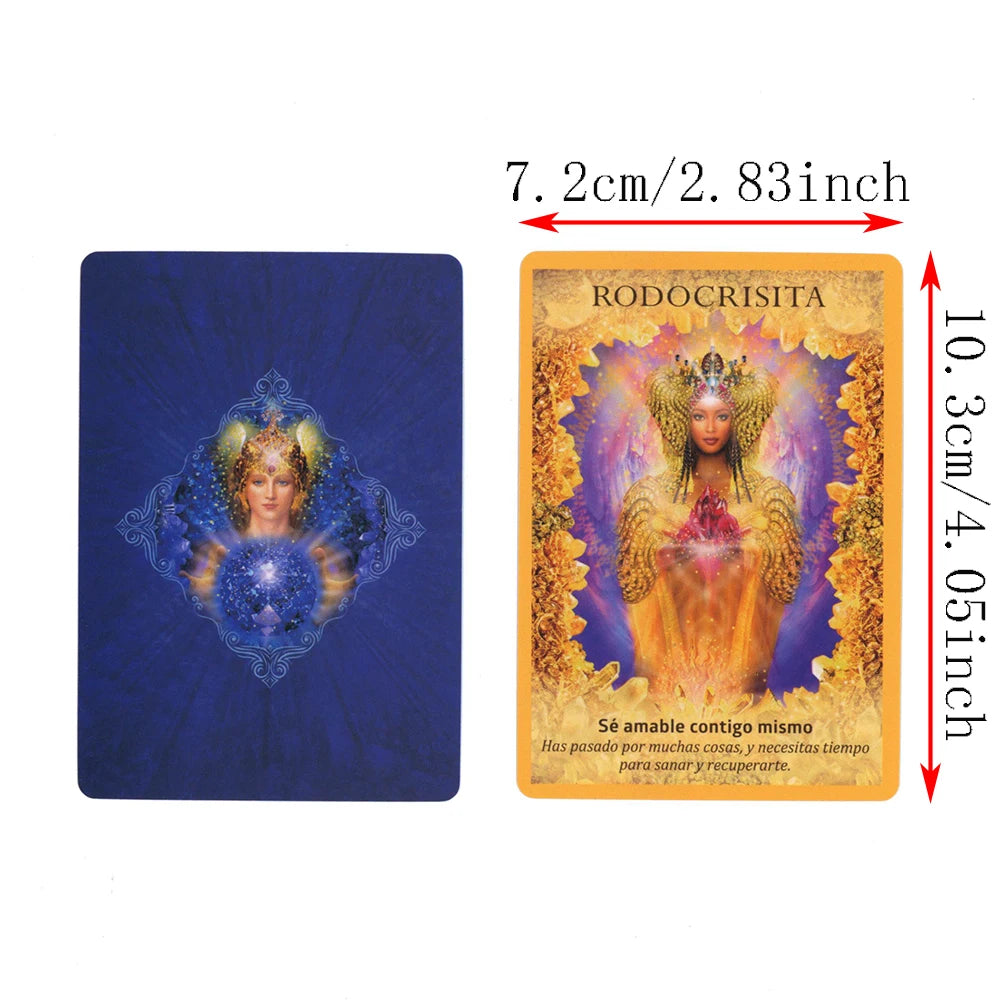 Oracle en version espagnole Oraculo Magnifiques 44+1 jeux de tarot divinatoire avec signification des cartes Conseils Anges