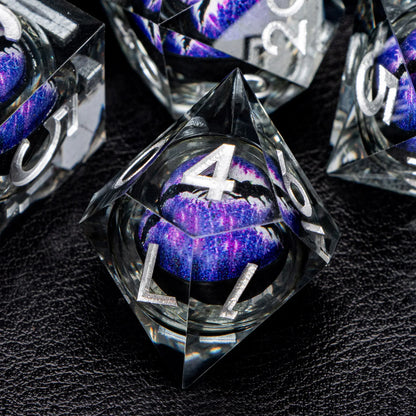 D et D Liquid Flow Core Eye Resin Dice Ring Dice Set Dnd Dungeon and Dragon Pathfinder Jeux de rôle Dés D&amp;D Black Dice