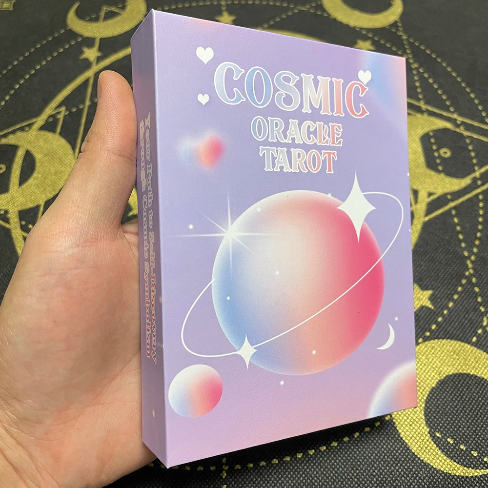 12*8.6cm Dnd Cosmic Oracle Tarot High Quality Beautiful Cards English Deck Prophet in Box Friends Affirmation