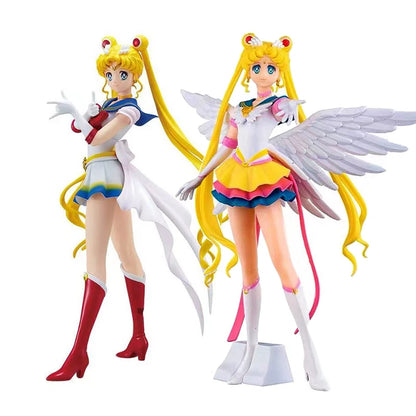 Figurine d'action Sailor Moon de 23 cm, poupée princesse Serenity, décorations de gâteau, Collection en PVC, figurine Tsukino Usagi, modèle de jouets, cadeaux