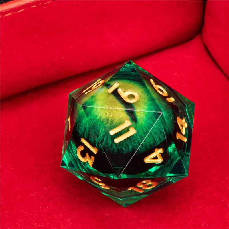 Dados D20 individuales de 33 mm con ojo de observador de KERWELLSI, dados DND D&amp;D de 20 caras para Dungeon and Dragon, dados para juegos de rol, dados D y D