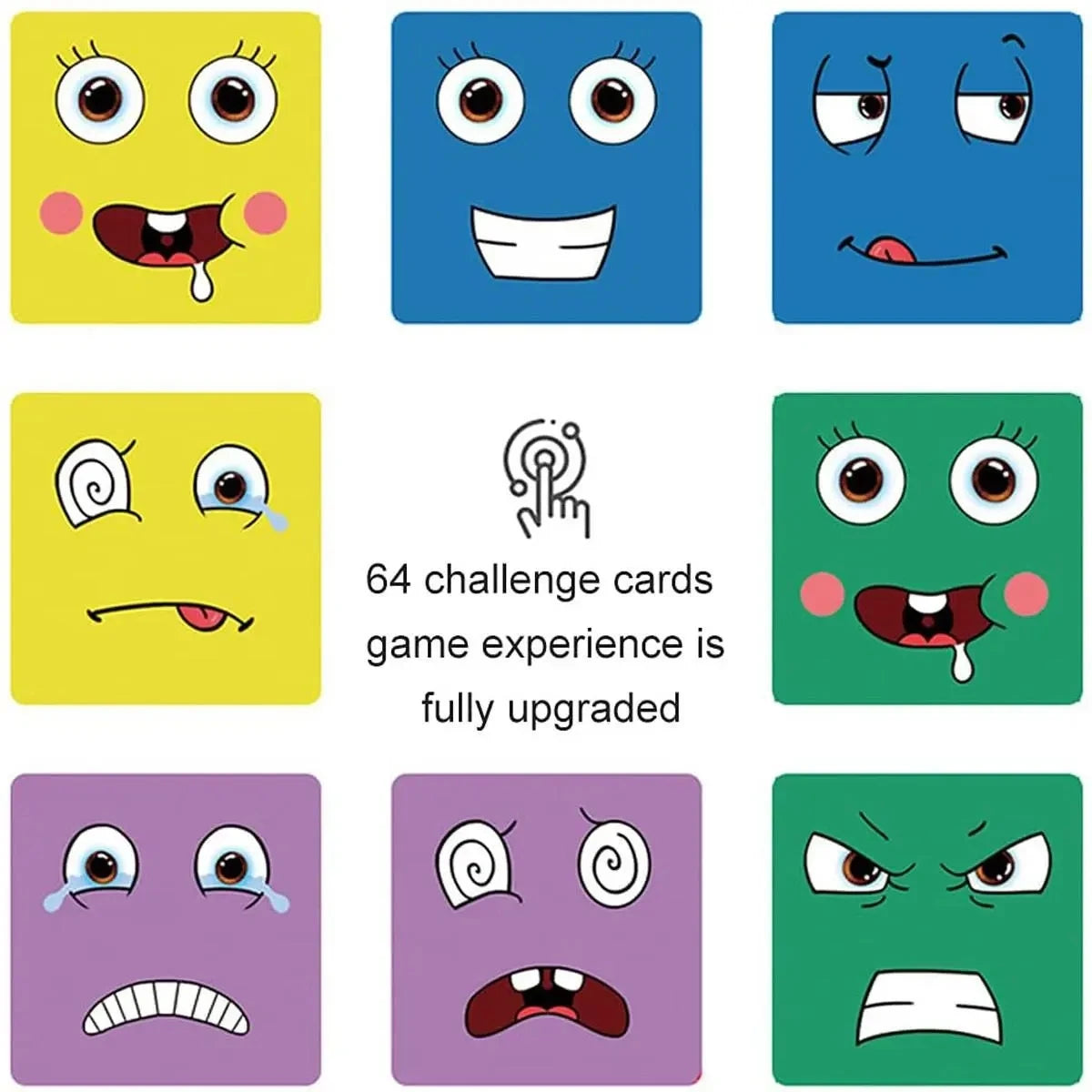 Kids Emotions Expression Game Wooden Cube Face Changing Board Cartoon Puzzle Toy Montessori Thinking Challenge Games