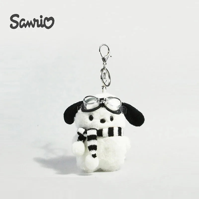 Porte-clés en peluche Sanrio, jouets en peluche, Kawaii, Pochacco, Anime, pendentif, mignon, pour enfants, cadeaux d'anniversaire pour filles