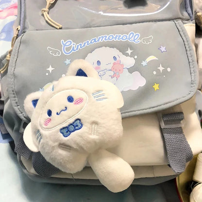 Llavero con muñeco de peluche de Sanrio, Melody, Cinnamoroll, Pochacco, bonito llavero con colgante para bolso, regalo para niños, juguetes, mochila, decoración, regalos para niñas