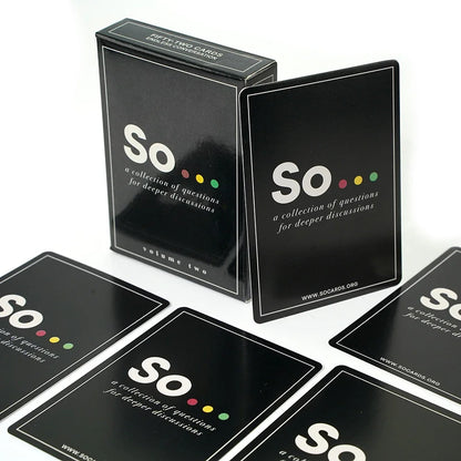 So Cards Conversation Starter: juego de cartas con preguntas de estilo especial de alta calidad para adultos y familias, juego de mesa para fiestas y ocio