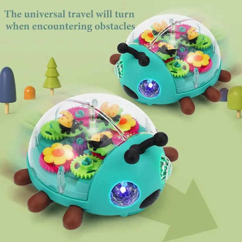 Electric Beetles Car Toys Baby Musical Toys With Music LED Lights Electronic Learning Game Light Up Infant Crawling Toys