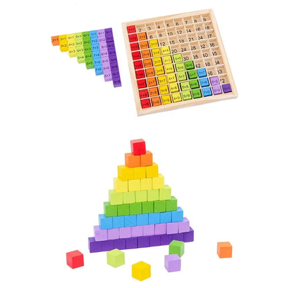 Montessori wooden toys for children, 99 times tables, math and arithmetic teaching AIDS, children's board games